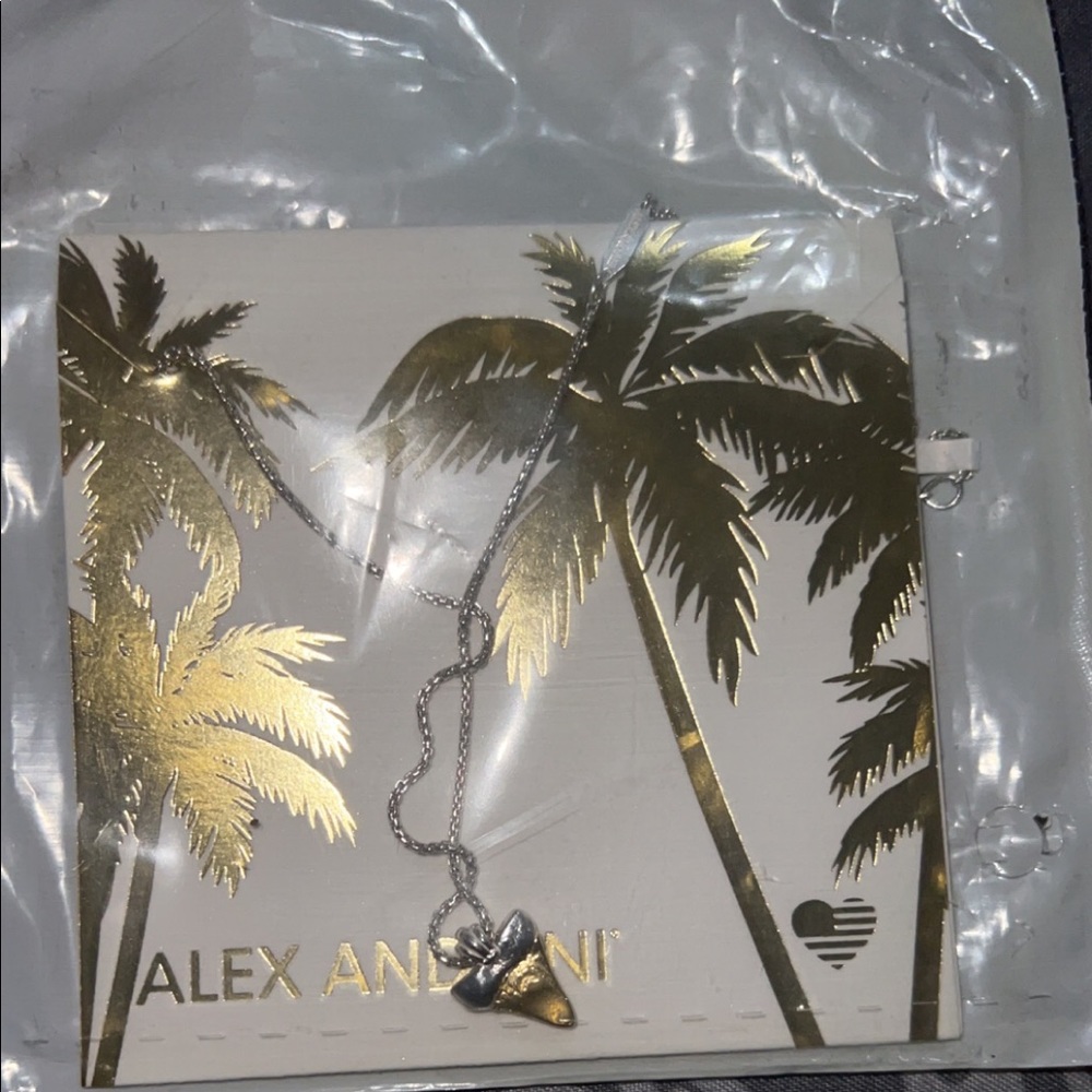 Alex and Ani shark tooth two tone